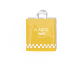 Square plastic bag with short handles