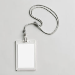 Adjustable Elastic Cord Lanyard with ID Badge