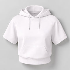 Cropped Short-Sleeve Hoodie