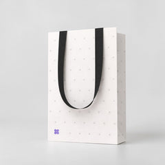 Shopping bag with long handles and narrow width