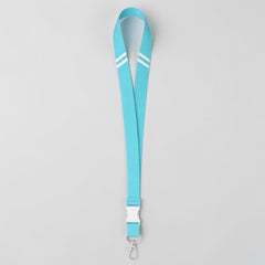 Flat Lanyard with Plastic Buckle and Metal Hook