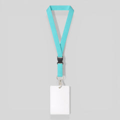 V-Shaped Lanyard with Buckle and Vertical ID Badge