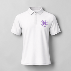 Sporty zip polo shirt
