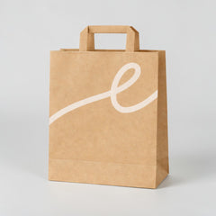 Shopping bag with flat handles