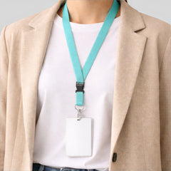 V-Shaped Lanyard with Buckle and Vertical ID Badge