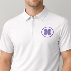Sporty zip polo shirt