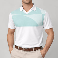 Lightweight V-neck polo shirt