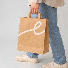 Shopping bag with flat handles