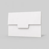 Stockka white A4 cardboard envelope folder with flat closure tab, ideal for documents and business presentations.