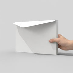 Stockka A4 white cardboard document envelope with a top flap closure, ideal for business and office use.