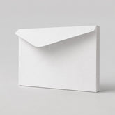 Stockka white A4 cardboard envelope folder with a triangular flap closure. Ideal for documents, presentations, and marketing materials.