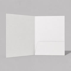 Stockka A4 white cardboard office folder with internal pocket, ideal for documents and professional use.