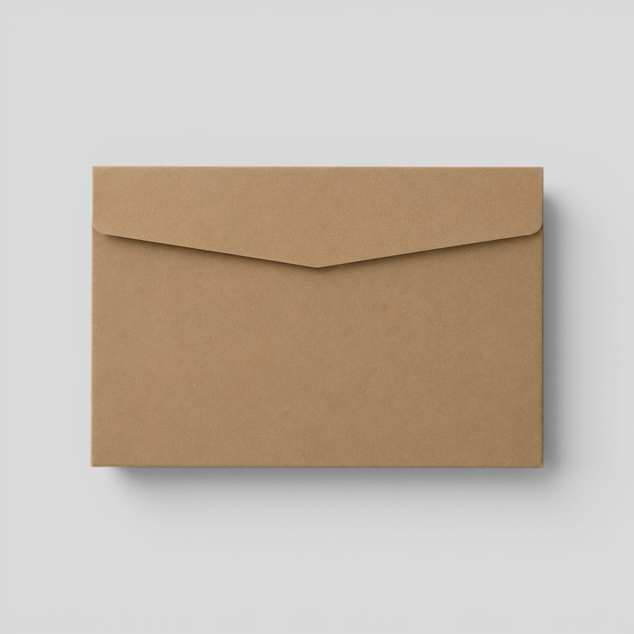 Stockka smooth brown paper envelope with straight back closure, 250gsm, ideal for documents and invitations.