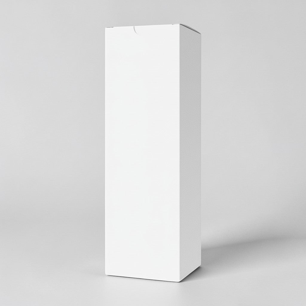 Stockka cream rectangular standing gift box with top closure, made of rigid cardboard with lamination.
