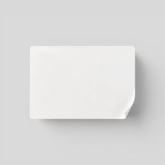 Stockka white square custom sticker, ideal for branding products, packaging, and mailers. Coated paper.