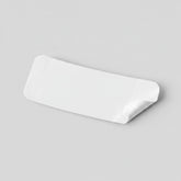 Stockka custom rectangular sticker with rounded corners, blue and light blue stripes, for product branding.
