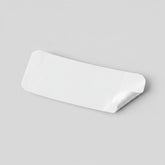 Stockka custom rectangular sticker with rounded corners, blue and light blue stripes, for product branding.