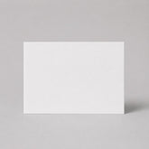 Stockka flat white matte cardstock greeting card, 350gsm, ideal for minimalist invitations and thank you notes.