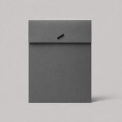 Stockka minimalist grey kraft presentation folder with tab closure, ideal for professional document organization.
