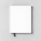 Stockka classic hardcover notebook with 80 lined pages and a black ribbon bookmark. Customizable cover.