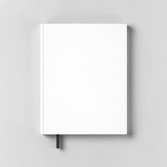 Stockka classic hardcover notebook with 80 lined pages and a black ribbon bookmark. Customizable cover.