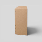 Stockka narrow kraft envelope with side filing holes, made of 300gsm natural brown kraft paper.