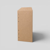 Stockka narrow kraft envelope with side filing holes, made of 300gsm natural brown kraft paper.