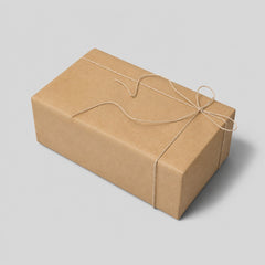 Stockka natural kraft cardboard gift box with twine tie, perfect for eco-friendly packaging.