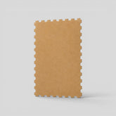 Stockka brown kraft paper greeting card with perforated edges, suitable for custom messages and branding.