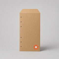 Stockka narrow brown kraft paper envelope with side filing holes for binders, 300gsm professional document storage.