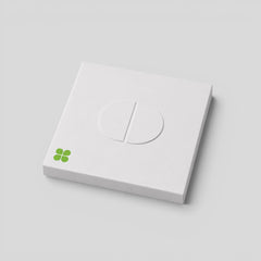 Stockka square white matte cardboard envelope with integral tab closure for premium invitations and gift cards.