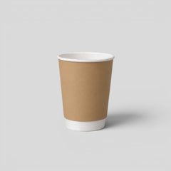 Stockka tall kraft paper cup with white interior, ideal for coffee or tea. Natural look with clean finish.