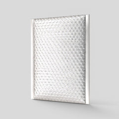 Stockka white padded bubble mailer, ideal for shipping small items like jewelry or electronics securely.