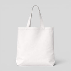 Stockka white canvas tote bag made of 100% natural cotton, perfect for custom printing and everyday use.