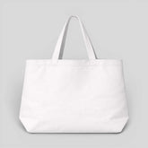 Stockka white canvas tote bag with long handles, perfect for everyday use or custom printing.