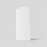 Stockka minimalist white matte cardboard vertical envelope for gift cards, vouchers, or narrow printed materials.
