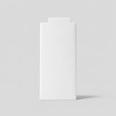 Stockka minimalist white matte cardboard vertical envelope for gift cards, vouchers, or narrow printed materials.