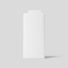 Stockka minimalist white matte cardboard vertical envelope for gift cards, vouchers, or narrow printed materials.