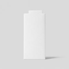 Stockka minimalist white matte cardboard vertical envelope for gift cards, vouchers, or narrow printed materials.