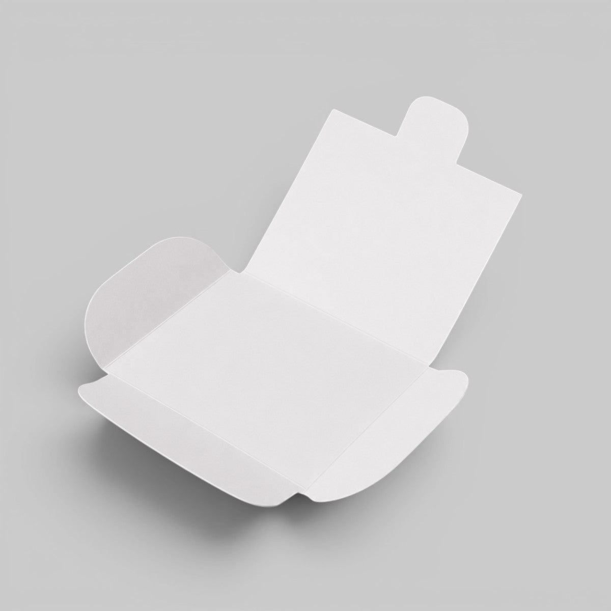 Stockka white coated cardboard mailer box with top closure, ideal for small items like jewelry or stickers.