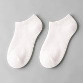 Stockka white cotton blend ankle socks, breathable and comfortable for daily wear, sports, or work.