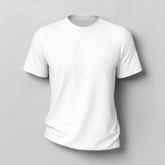Stockka white V-neck cotton t-shirt with short sleeves and a relaxed fit, ideal for custom printing.