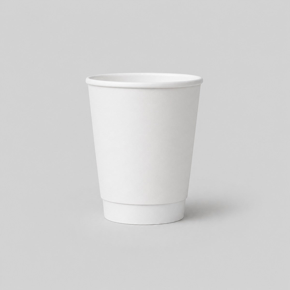 Stockka double-walled white paper cup with a clean, minimalist design, perfect for hot beverages.