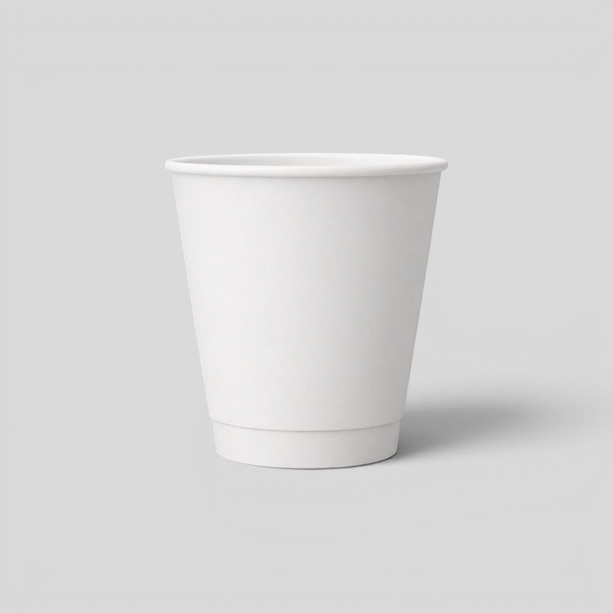 Stockka white single-wall paper cup made of kraft paper with PE coating, suitable for hot or cold drinks.