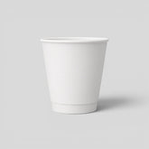 Stockka white single-wall paper cup made of kraft paper with PE coating, suitable for hot or cold drinks.