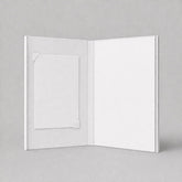 Stockka presentation folder with hard cover and internal notepad, white laminated cardboard