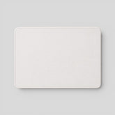 Stockka premium rectangular white mousepad with stitched edges, ideal for office and business branding.