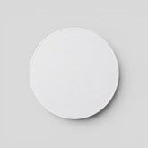 Stockka white round mousepad with stitched edge, modern design for smooth and precise movement.