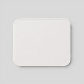 Stockka white fabric mousepad with rounded corners, ideal for precise movements and custom branding.