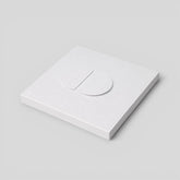 Stockka white matte coated cardboard square envelope with integral tab closure for premium orders, gift cards, or branded stationery.
